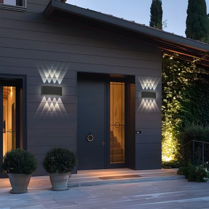 Brilagi - LED Venkovní nástěnné svítidlo FLAREBOX LED/8W/230V černá IP65