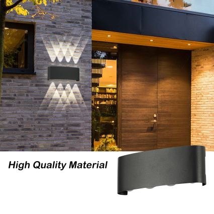 Brilagi - LED Venkovní nástěnné svítidlo FLAREBOX LED/8W/230V černá IP65
