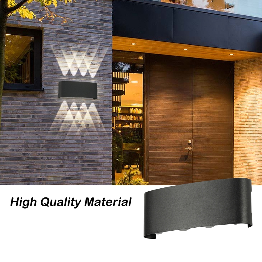 Brilagi - LED Venkovní nástěnné svítidlo FLAREBOX LED/8W/230V černá IP65