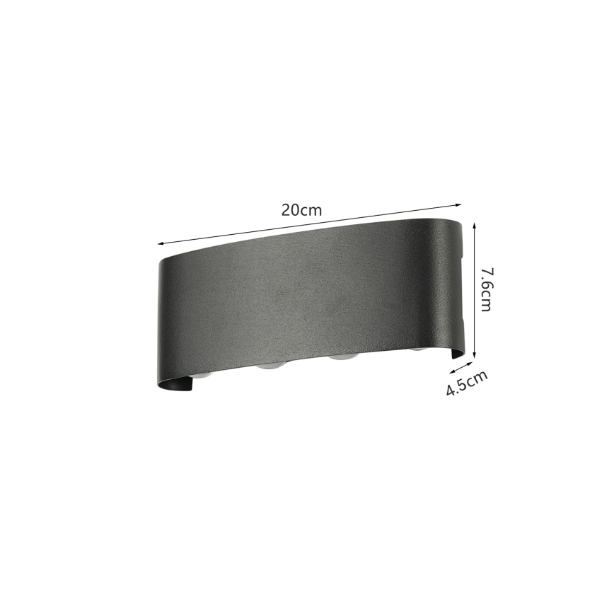 Brilagi - LED Venkovní nástěnné svítidlo FLAREBOX LED/8W/230V černá IP65
