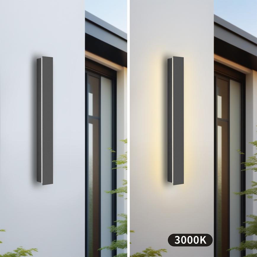 Brilagi - LED Venkovní nástěnné svítidlo LINEAR LED/12W/230V 3000K IP65 50 cm antracit