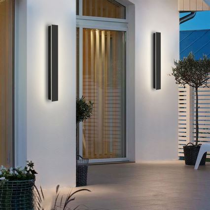 Brilagi - LED Venkovní nástěnné svítidlo LINEAR LED/12W/230V 3000K IP65 50 cm černá