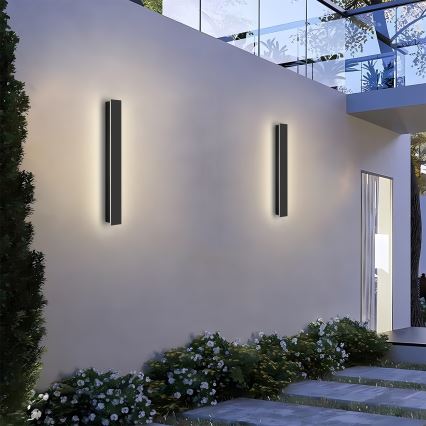 Brilagi - LED Venkovní nástěnné svítidlo LINEAR LED/12W/230V 3000K IP65 50 cm černá