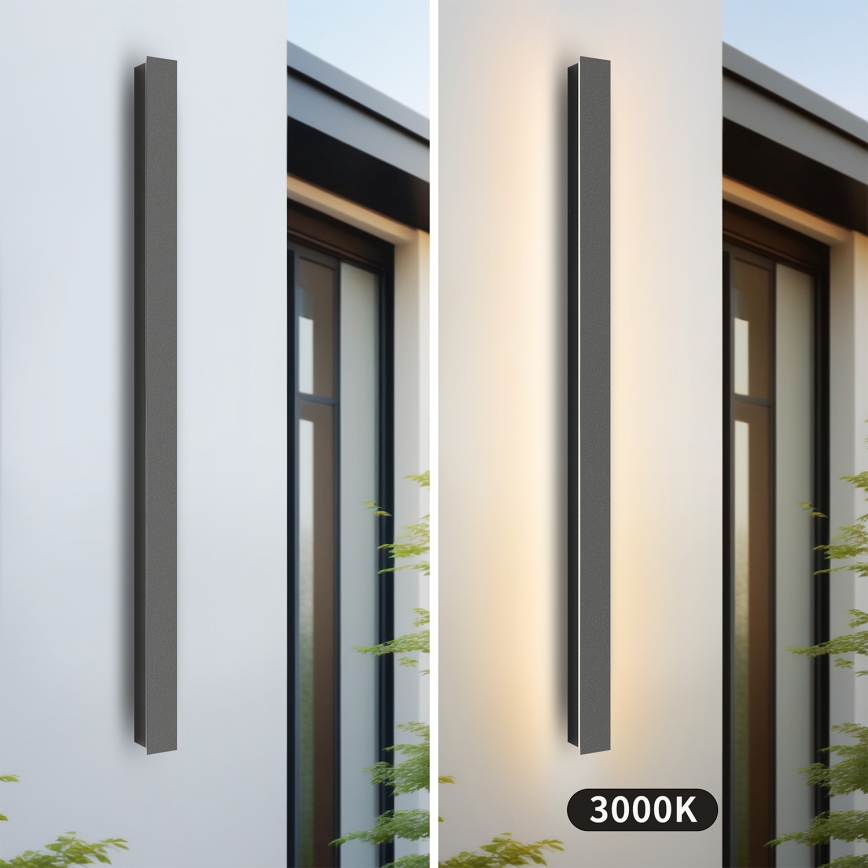 Brilagi - LED Venkovní nástěnné svítidlo LINEAR LED/22W/230V 3000K IP65 100 cm antracit CRI 90