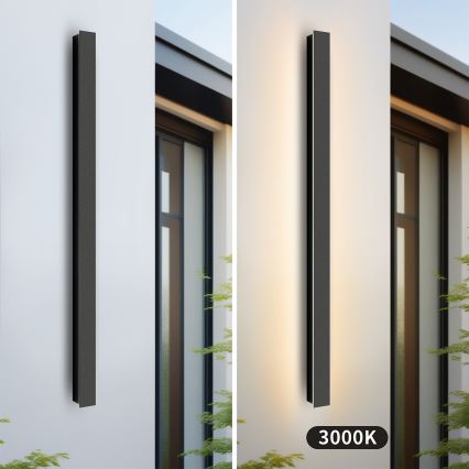 Brilagi - LED Venkovní nástěnné svítidlo LINEAR LED/22W/230V 3000K IP65 100 cm černá CRI 90
