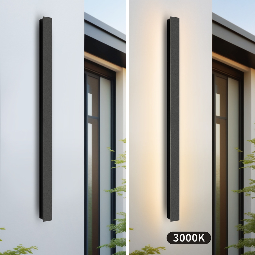 Brilagi - LED Venkovní nástěnné svítidlo LINEAR LED/22W/230V 3000K IP65 100 cm černá CRI 90