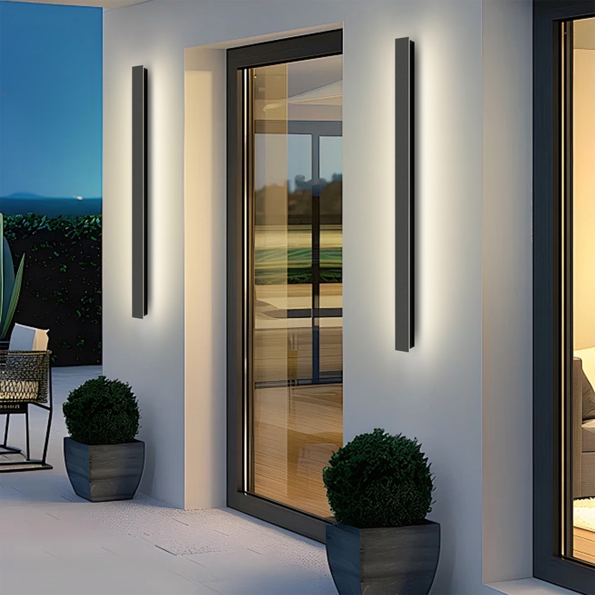 Brilagi - LED Venkovní nástěnné svítidlo LINEAR LED/22W/230V 3000K IP65 100 cm černá CRI 90