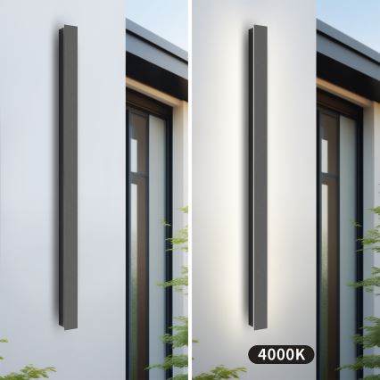 Brilagi - LED Venkovní nástěnné svítidlo LINEAR LED/22W/230V 4000K IP65 100 cm antracit