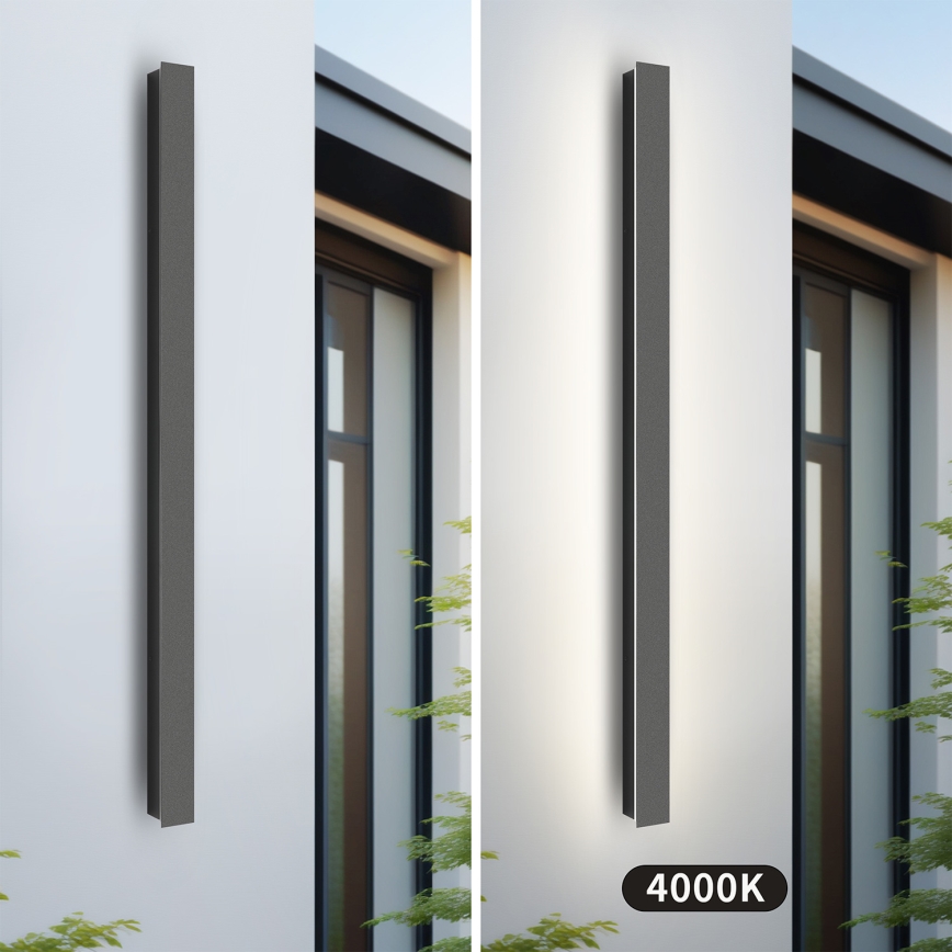 Brilagi - LED Venkovní nástěnné svítidlo LINEAR LED/22W/230V 4000K IP65 100 cm antracit