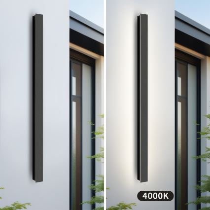 Brilagi - LED Venkovní nástěnné svítidlo LINEAR LED/22W/230V 4000K IP65 100 cm černá CRI 90