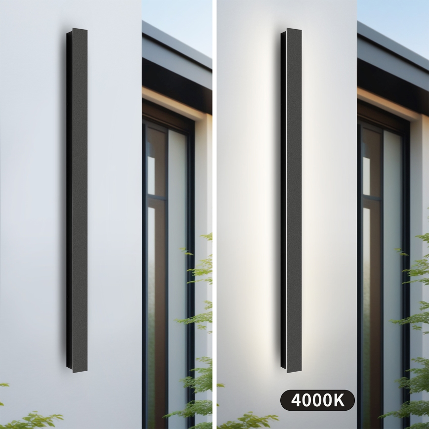 Brilagi - LED Venkovní nástěnné svítidlo LINEAR LED/22W/230V 4000K IP65 100 cm černá CRI 90