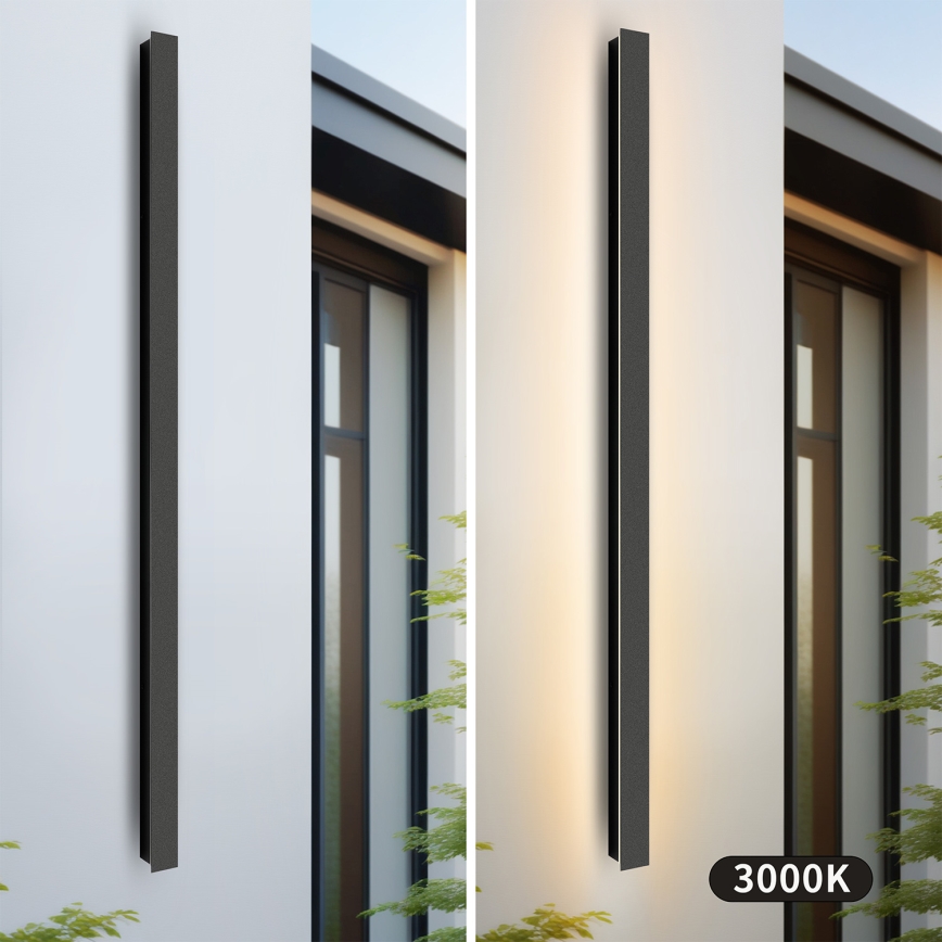 Brilagi - LED Venkovní nástěnné svítidlo LINEAR LED/32W/230V 3000K IP65 140 cm černá
