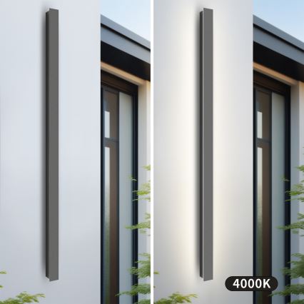 Brilagi - LED Venkovní nástěnné svítidlo LINEAR LED/32W/230V 4000K IP65 140 cm antracit