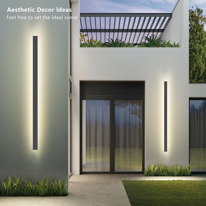 Brilagi - LED Venkovní nástěnné svítidlo LINEAR LED/32W/230V 4000K IP65 140 cm antracit