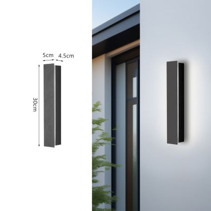 Brilagi - LED Venkovní nástěnné svítidlo LINEAR LED/8W/230V 3000K IP65 30 cm antracit CRI 90