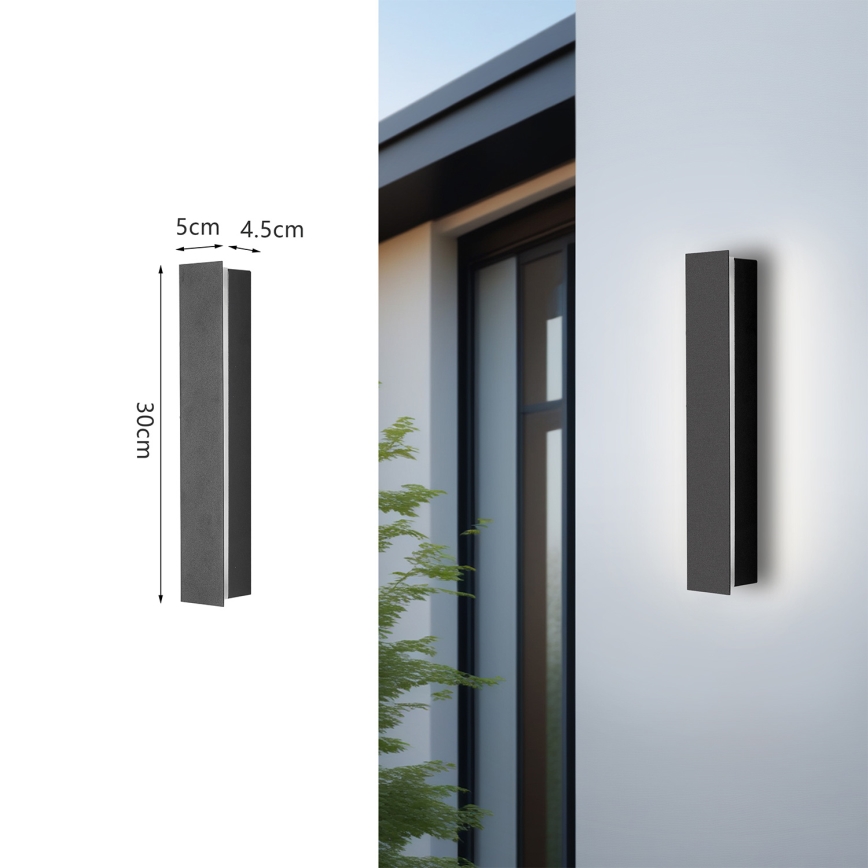 Brilagi - LED Venkovní nástěnné svítidlo LINEAR LED/8W/230V 3000K IP65 30 cm antracit CRI 90