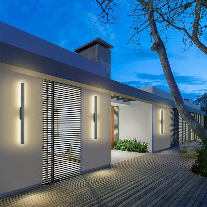 Brilagi - LED Venkovní nástěnné svítidlo LINEO LED/24W/230V 3000K IP65 100 cm antracit CRI 90