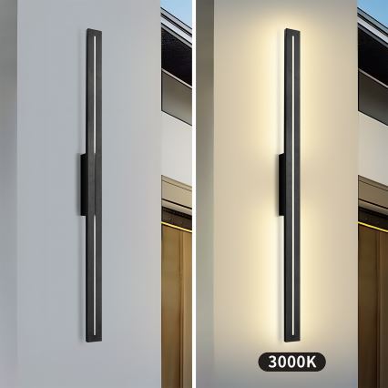 Brilagi - LED Venkovní nástěnné svítidlo LINEO LED/24W/230V 3000K IP65 100 cm černá CRI 90