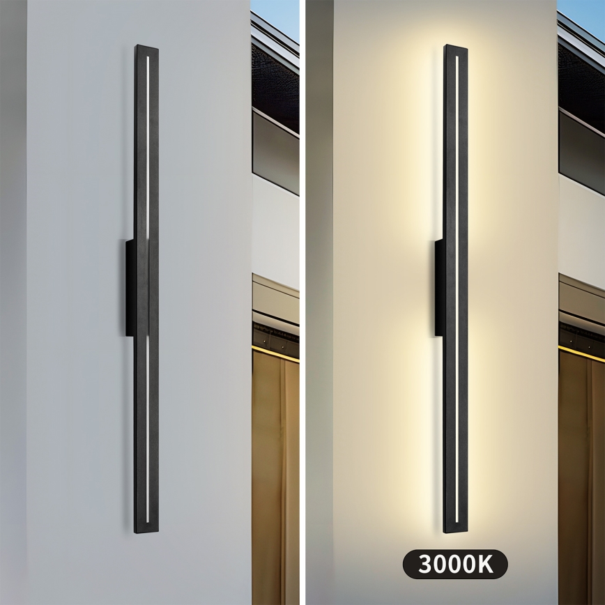 Brilagi - LED Venkovní nástěnné svítidlo LINEO LED/24W/230V 3000K IP65 100 cm černá CRI 90