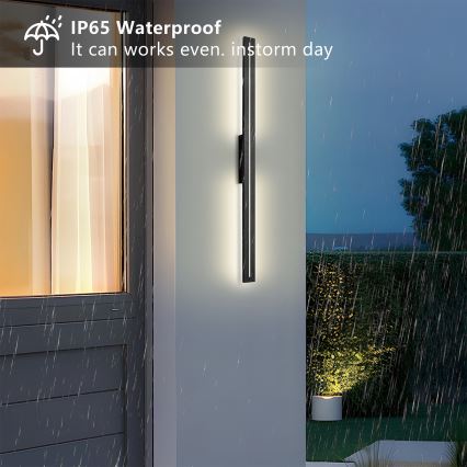 Brilagi - LED Venkovní nástěnné svítidlo LINEO LED/24W/230V 3000K IP65 100 cm černá CRI 90
