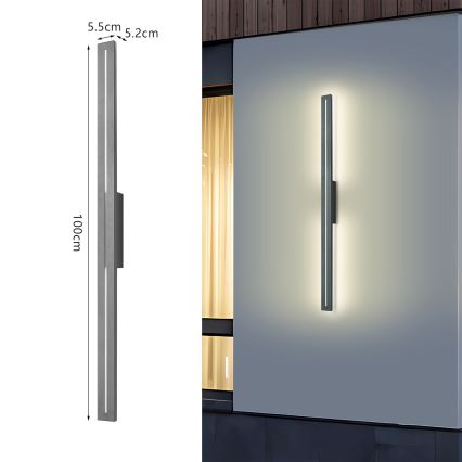 Brilagi - LED Venkovní nástěnné svítidlo LINEO LED/24W/230V 4000K IP65 100 cm antracit