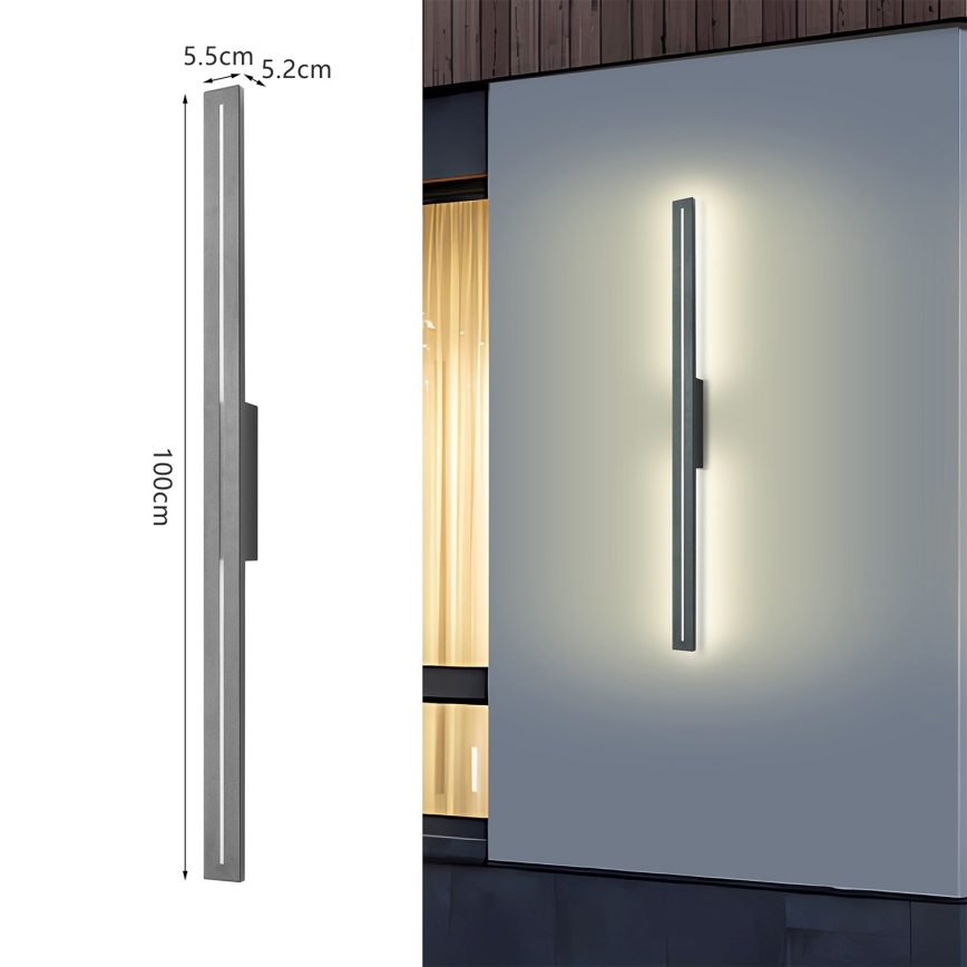 Brilagi - LED Venkovní nástěnné svítidlo LINEO LED/24W/230V 4000K IP65 100 cm antracit