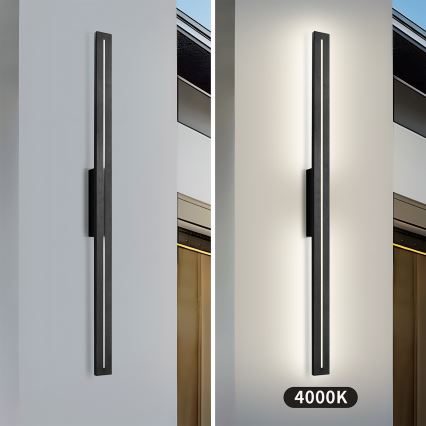 Brilagi - LED Venkovní nástěnné svítidlo LINEO LED/24W/230V 4000K IP65 100 cm černá