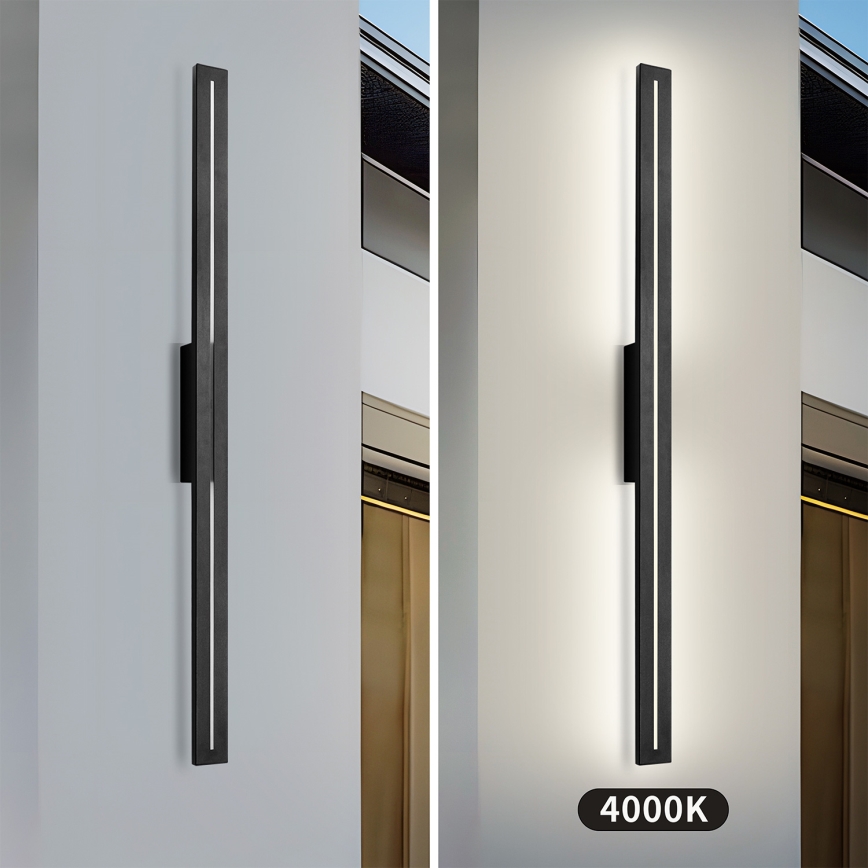 Brilagi - LED Venkovní nástěnné svítidlo LINEO LED/24W/230V 4000K IP65 100 cm černá