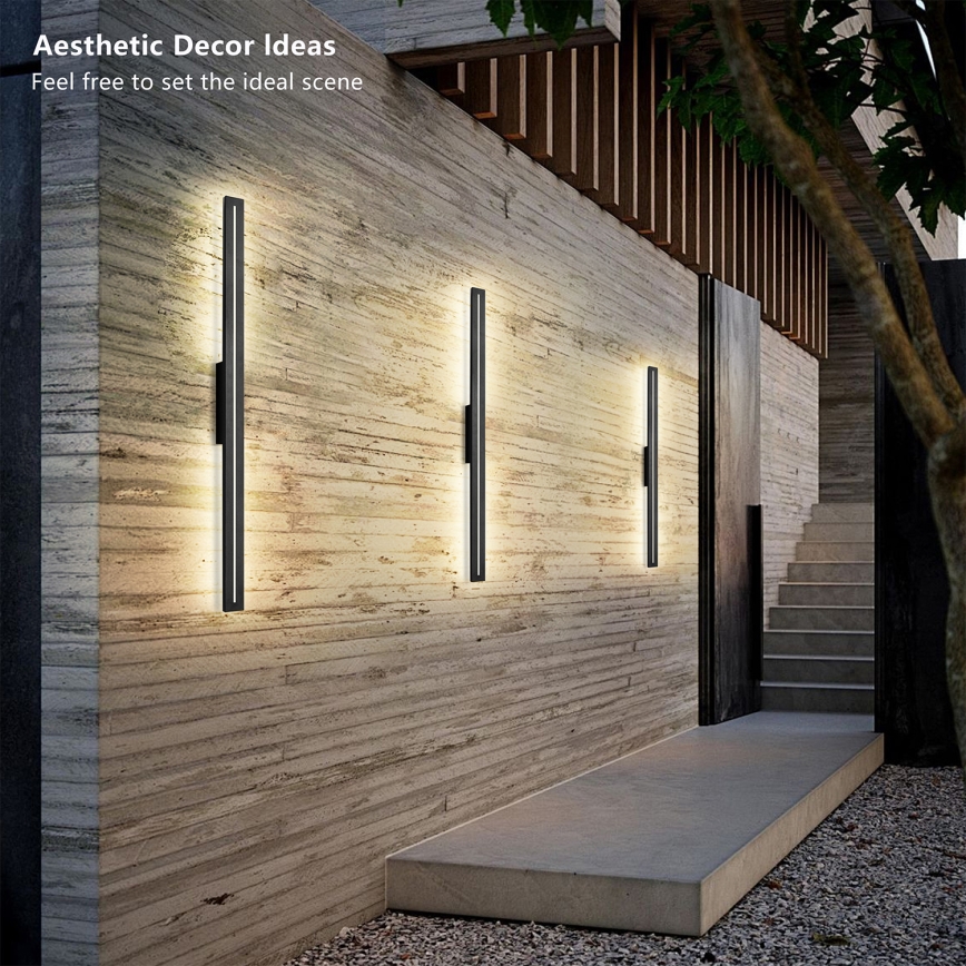 Brilagi - LED Venkovní nástěnné svítidlo LINEO LED/24W/230V 4000K IP65 100 cm černá