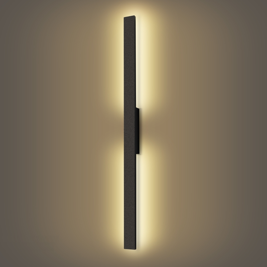 Brilagi - LED Venkovní nástěnné svítidlo LUNA LED/24W/230V 3000K IP65 100 cm černá