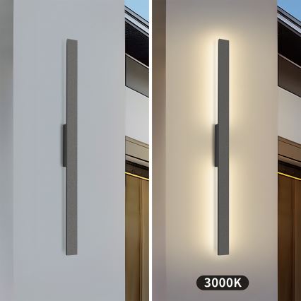 Brilagi - LED Venkovní nástěnné svítidlo LUNA LED/24W/230V 3000K IP65 100 cm antracit CRI 90