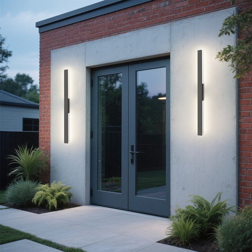 Brilagi - LED Venkovní nástěnné svítidlo LUNA LED/24W/230V 3000K IP65 100 cm antracit CRI 90