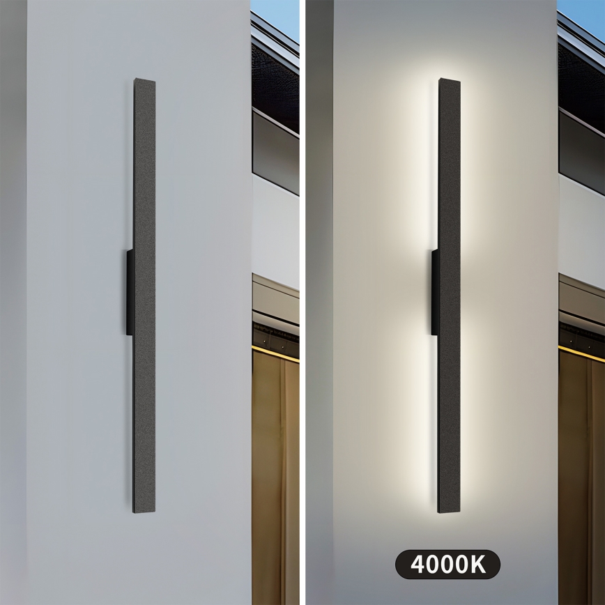 Brilagi - LED Venkovní nástěnné svítidlo LUNA LED/24W/230V 4000K IP65 100 cm černá CRI 90
