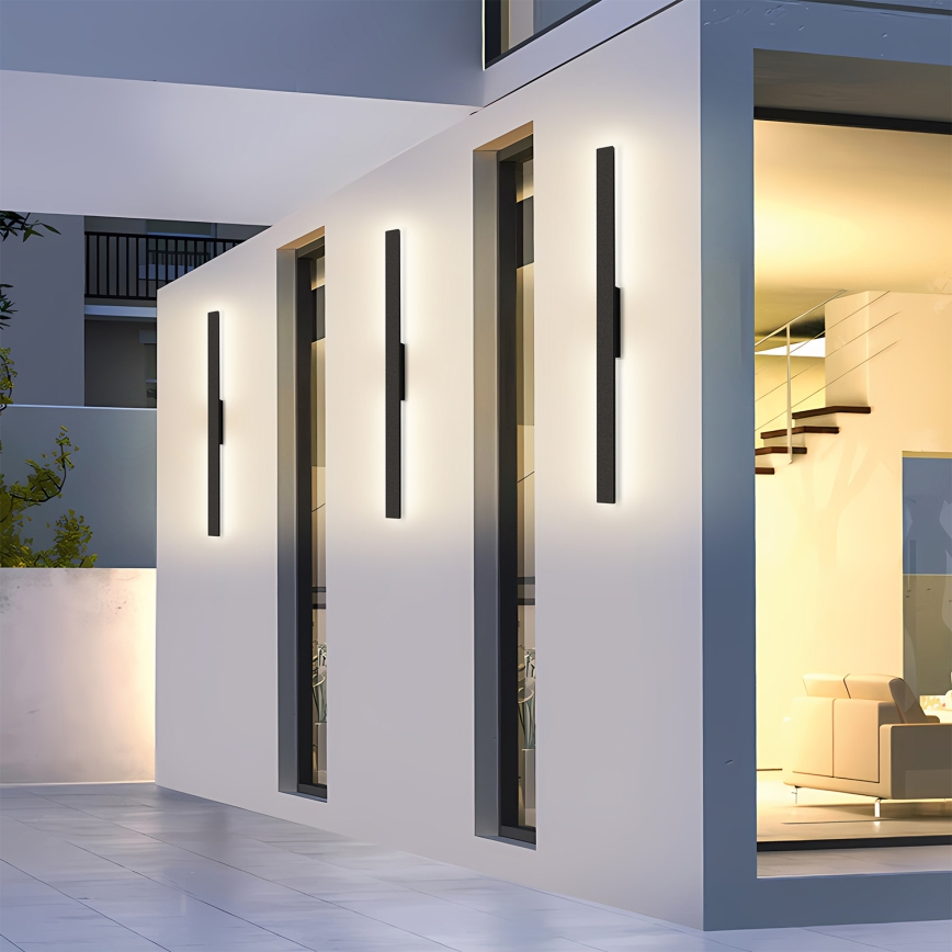 Brilagi - LED Venkovní nástěnné svítidlo LUNA LED/24W/230V 4000K IP65 100 cm černá CRI 90