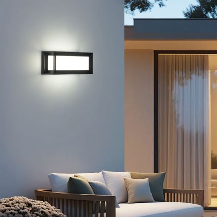 Brilagi - LED Venkovní nástěnné svítidlo PARKER LED/12W/230V černá IP44
