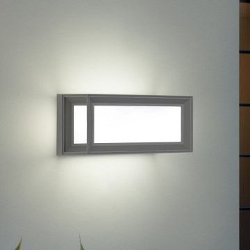 Brilagi - LED Venkovní nástěnné svítidlo PARKER LED/12W/230V šedá IP44