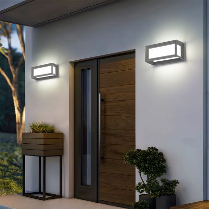 Brilagi - LED Venkovní nástěnné svítidlo PARKER LED/12W/230V šedá IP44