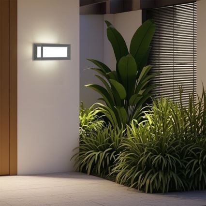 Brilagi - LED Venkovní nástěnné svítidlo PARKER LED/12W/230V šedá IP44