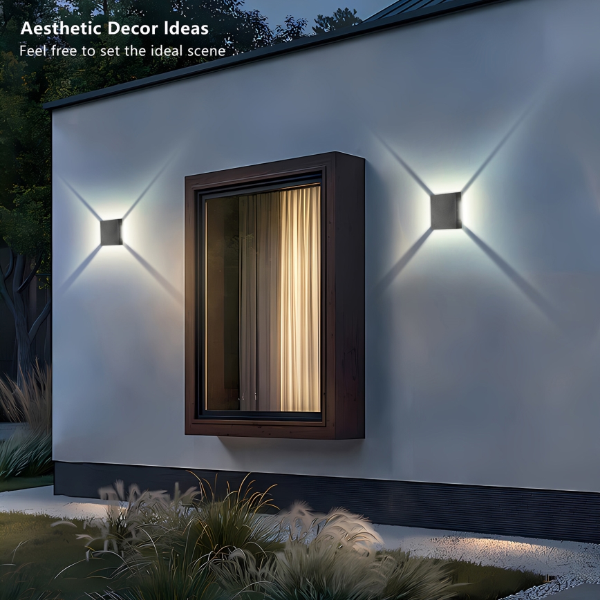 Brilagi - LED Venkovní nástěnné svítidlo QUADRAY LED/4W/230V antracit IP65