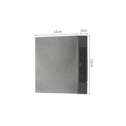 Brilagi - LED Venkovní nástěnné svítidlo QUADRAY LED/4W/230V antracit IP65