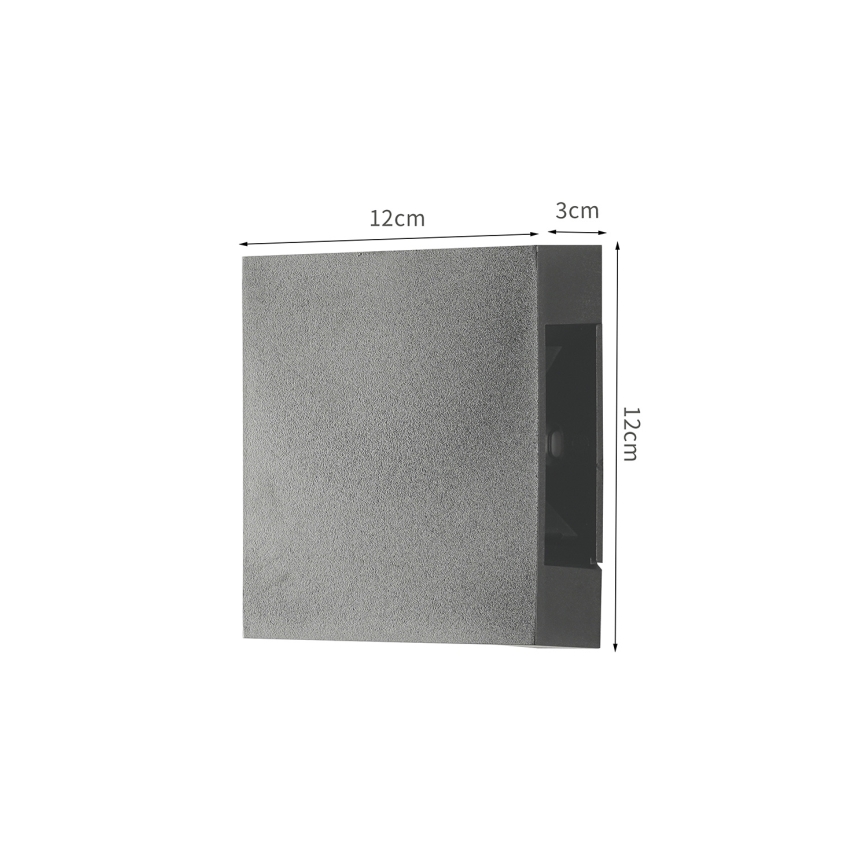 Brilagi - LED Venkovní nástěnné svítidlo QUADRAY LED/4W/230V antracit IP65