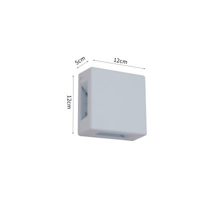 Brilagi - LED Venkovní nástěnné svítidlo QUADRAY LED/6W/230V bílá IP54