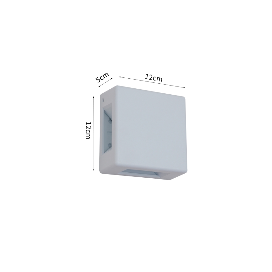 Brilagi - LED Venkovní nástěnné svítidlo QUADRAY LED/6W/230V bílá IP54
