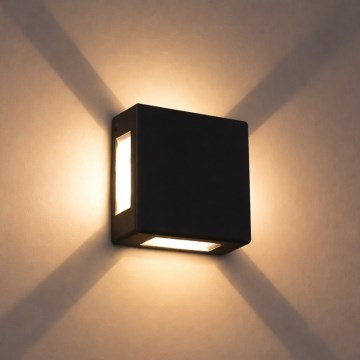 Brilagi - LED Venkovní nástěnné svítidlo QUADRAY LED/6W/230V černá IP54