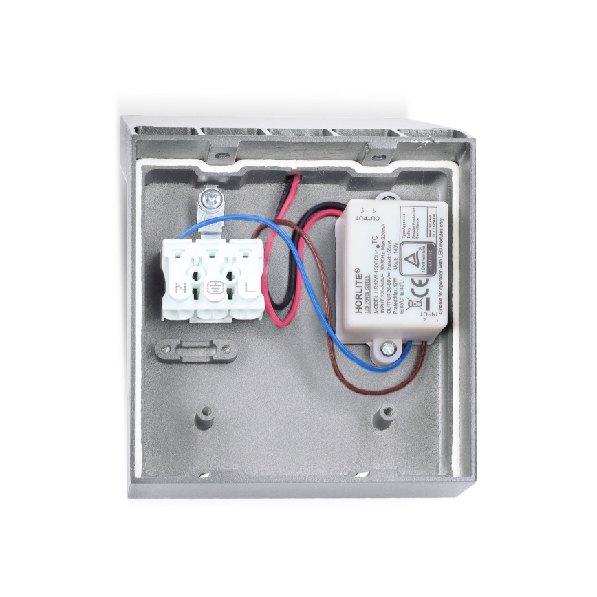 Brilagi - LED Venkovní nástěnné svítidlo RIANO LED/8W/230V stříbrná IP65