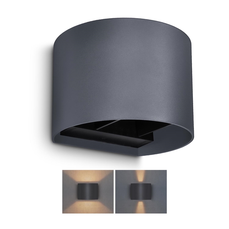 Brilagi - LED Venkovní nástěnné svítidlo RONDO LED/6W/230V antracit IP54