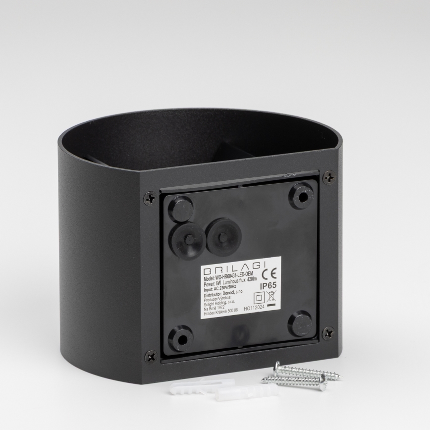 Brilagi - LED Venkovní nástěnné svítidlo RONDO LED/6W/230V černá IP54
