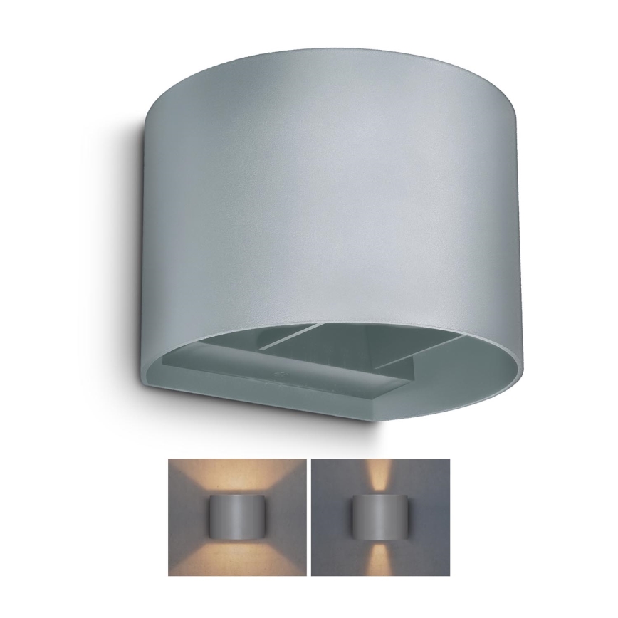 Brilagi - LED Venkovní nástěnné svítidlo RONDO LED/6W/230V šedá IP54