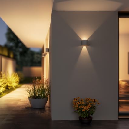 Brilagi - LED Venkovní nástěnné svítidlo RONDO LED/6W/230V šedá IP54