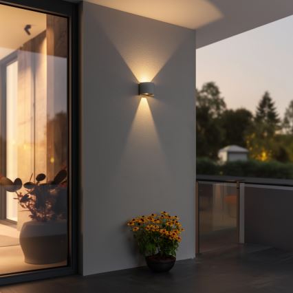 Brilagi - LED Venkovní nástěnné svítidlo RONDO LED/6W/230V šedá IP54